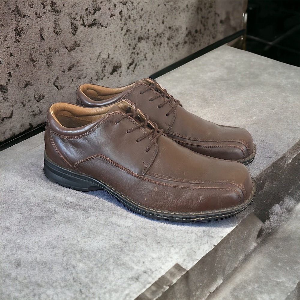 Dockers Prostyle Mens All Motion Oxford 90-29023 Brown Leather Shoes Size 12